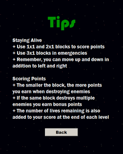 Tips screen