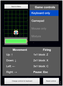 A screenshot of Qualdrin's Edit/View Controls screen.